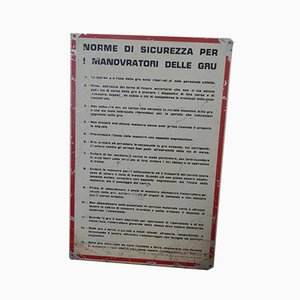 Industrial Italian Iron Sign, 1970s-WWQ-692682