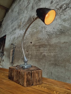 Industrial Metal and Bakelite Table Lamp-IFQ-1386189