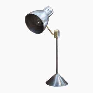 Industrial Metal and Brass Desk Lamp, 1950s-NEN-2043294