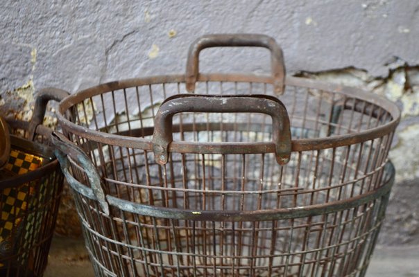 Industrial Metal Basket, 1940s-AIU-1377247