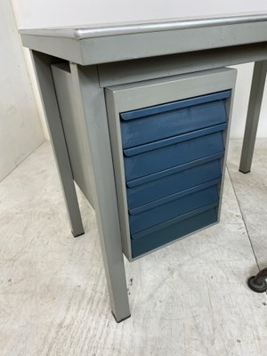 Industrial Metal & Linoleum Desk from Gispen, 1950s-DE-842719