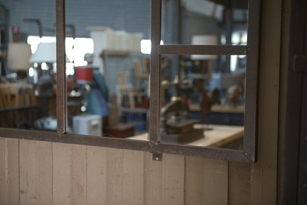 Industrial Metal Mirror, 1930s-NEN-2041902