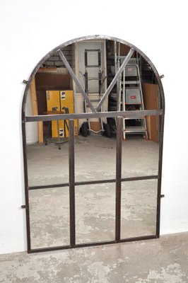 Industrial Mirror in Iron, 1940s-AOX-1765333