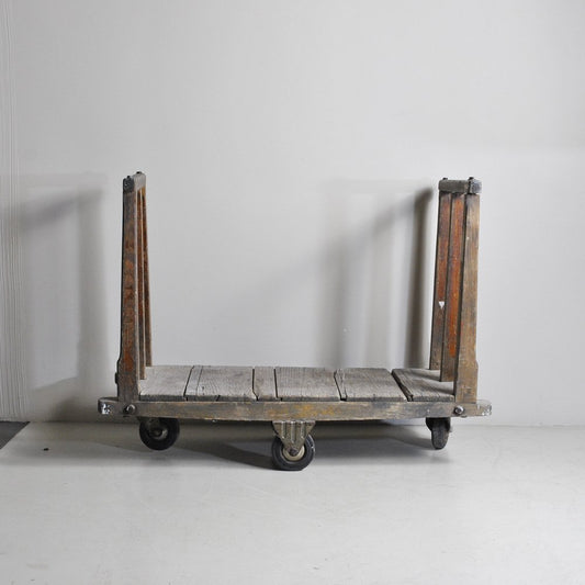 Industrial Mixed Wood Shopping Cart, 1930s