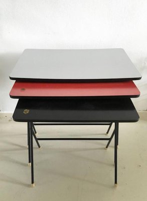 Industrial Nesting Tables by Pilastro, 1960s, Set of 3-LL-1399305