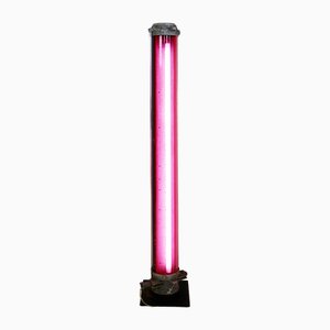 Industrial Pink Column Floor Lamp, 1960s-NYF-2018915