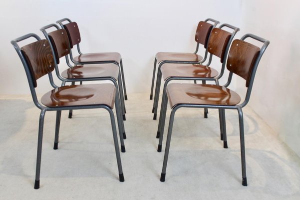 Industrial Plywood TH-Delft Chair by W.H. Gispen, 1950s-MO-708686