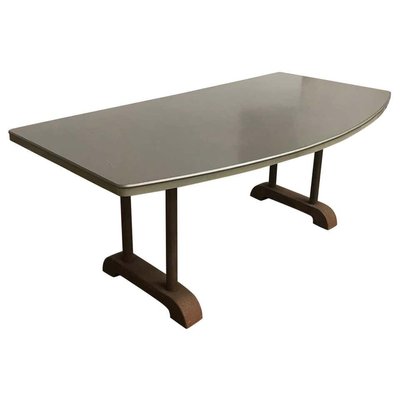 Industrial Round Curve Top Dining Table, 1950s-BO-668112