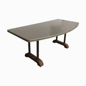 Industrial Round Curve Top Dining Table, 1950s-BO-668112