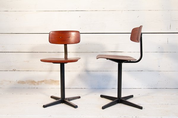 Industrial School Chairs, 1960s, Set of 2-EBW-2017127