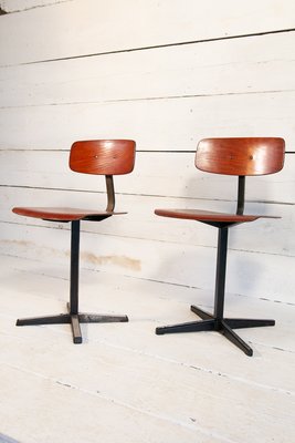 Industrial School Chairs, 1960s, Set of 2-EBW-2017127