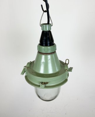 Industrial Soviet Green Pendant Light, 1960s-CGF-1703145