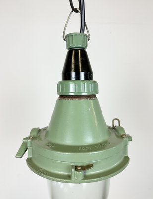 Industrial Soviet Green Pendant Light, 1960s-CGF-1703145