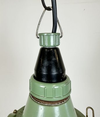 Industrial Soviet Green Pendant Light, 1960s-CGF-1703145