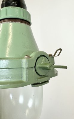 Industrial Soviet Green Pendant Light, 1960s-CGF-1703145