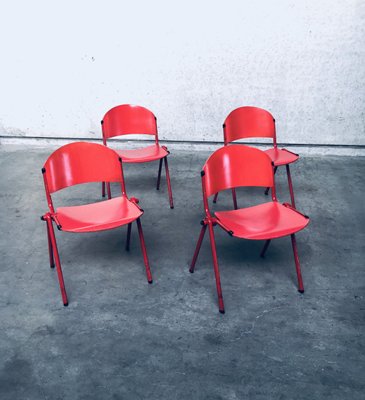 Industrial Stacking Dining Chairs from CAR Katwijk, 1980s, Set of 4-RQV-883375