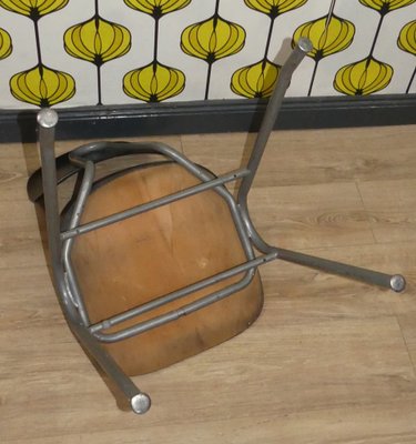 Industrial Style Chair with Metal Frame, 1960s-AFE-1789223