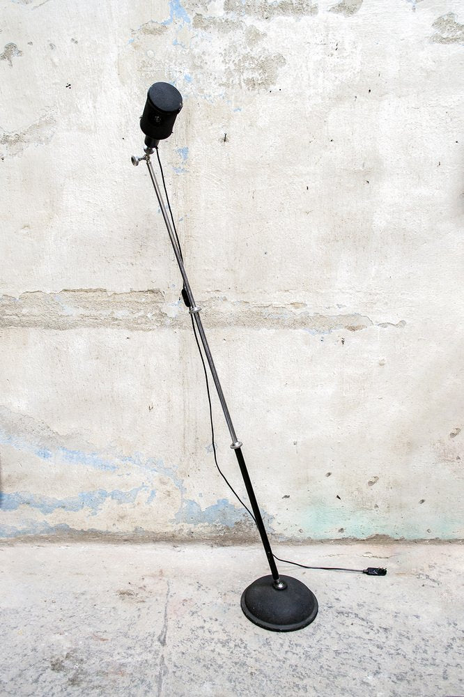 Industrial Style Telescopic Floor Lamp, Italy, 1950s