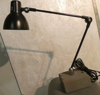 Industrial Table Lamp with Stone Base from Officina di Ricerca, Circa 1970s-ERB-853218