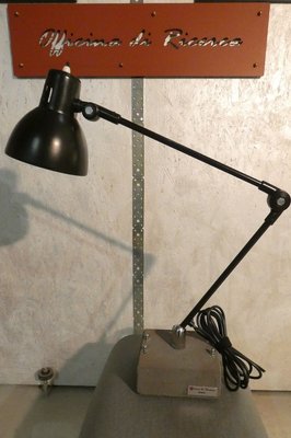 Industrial Table Lamp with Stone Base from Officina di Ricerca, Circa 1970s-ERB-853218