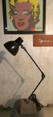 Industrial Table Lamp with Stone Base from Officina di Ricerca, Circa 1970s-ERB-853218