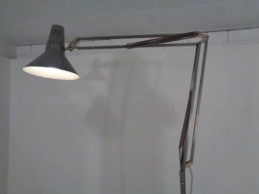 Industrial Terry Architectural Floor Lamp by H. Busquet for Hala, 1950s-RDW-717473