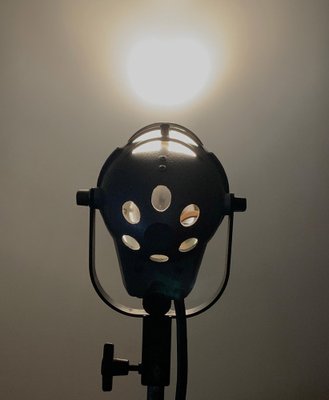 Industrial Tripod Floor Lamp with Spotlight, 1950s-JDR-1126239