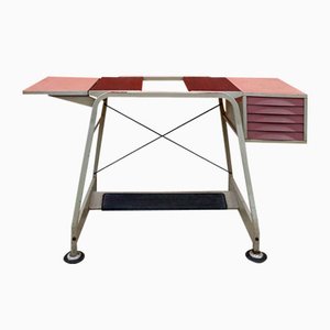 Industrial Typist's Desk in Metal with Drawers and Adjustable Foot from Olivetti, 1970s-GTS-999486