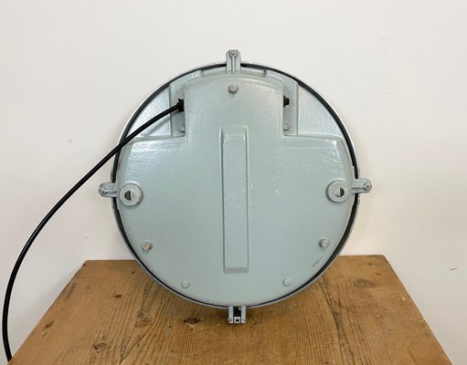 Industrial Vintage Grey Cast Aluminium Wall Lamp from Elektrosvit, 1980s-CGF-1110381