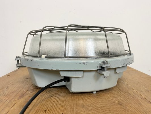 Industrial Vintage Grey Cast Aluminium Wall Lamp from Elektrosvit, 1980s-CGF-1110381