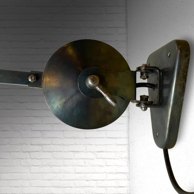 Industrial Wall Lamp from Metallwerke Schröder, Lobenstein, Germany, 1940s-LIV-1787985