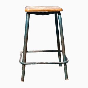 Industrial Wooden & Metal Stool-NMC-1292990