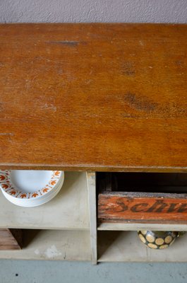 Industrial Wooden Sideboard with Shelves, 1950s-AIU-873536