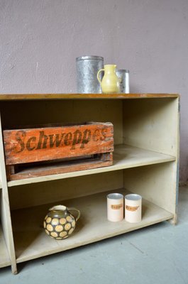 Industrial Wooden Sideboard with Shelves, 1950s-AIU-873536