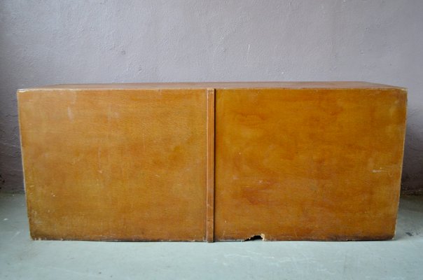 Industrial Wooden Sideboard with Shelves, 1950s-AIU-873536