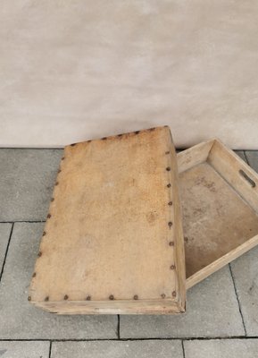 Industrial Wooden Storage Trays, 1950s, Set of 4-FW-1133808