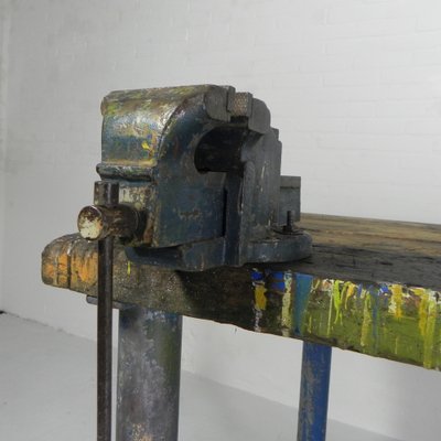 Industrial Workbench with Paramo Vice, 1950s-TL-1808054