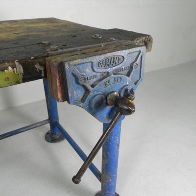 Industrial Workbench with Paramo Vice, 1950s-TL-1808054