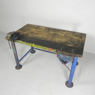 Industrial Workbench with Paramo Vice, 1950s-TL-1808054