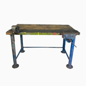 Industrial Workbench with Paramo Vice, 1950s-TL-1808054