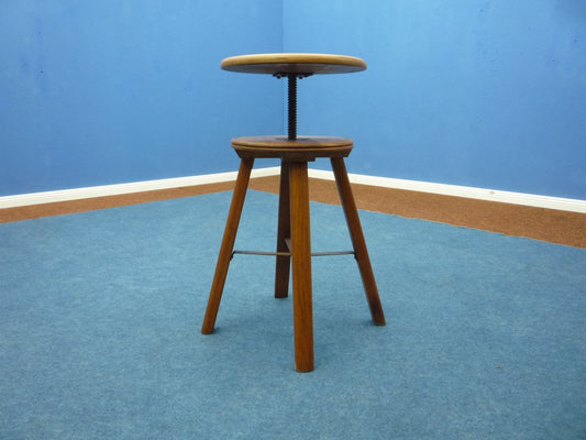 Industrial Workshop Stool by Martin Stoll, 1940s