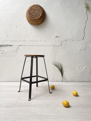 Industrial Workshop Stool from Biénaise, 1940s-UX-1378199