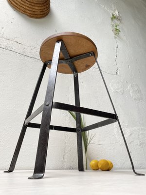 Industrial Workshop Stool from Biénaise, 1940s-UX-1378199