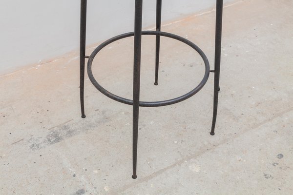 Industrial Wrought Iron Footstools by Foraform, Norway, 1980s, Set of 4-KL-768448