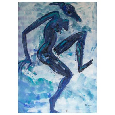 Ingrid Stolzenberg, Female Chimera, German Post Expressionism Painting-DEK-932652