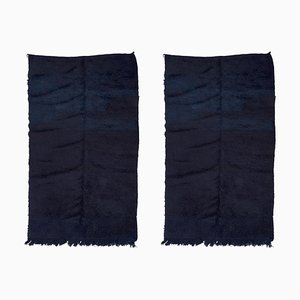 Ink-Blue Mrirt Rugs, 20th Century, Set of 2-SFD-942476