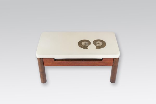 Inlaid Ammonite Coffee Table by Philippe Barbier-NJJ-1260320