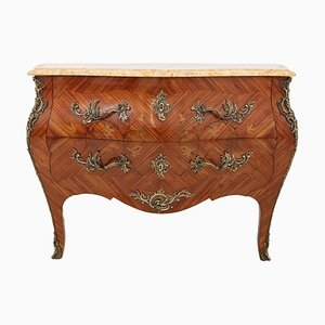 Inlaid Chest of Drawers with Marble Top-BXB-1742199