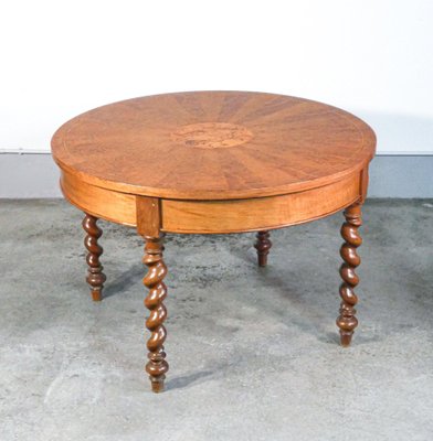 Inlaid Walnut Carlo Table, 1800s-OJE-1355007