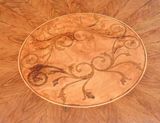 Inlaid Walnut Carlo Table, 1800s-OJE-1355007